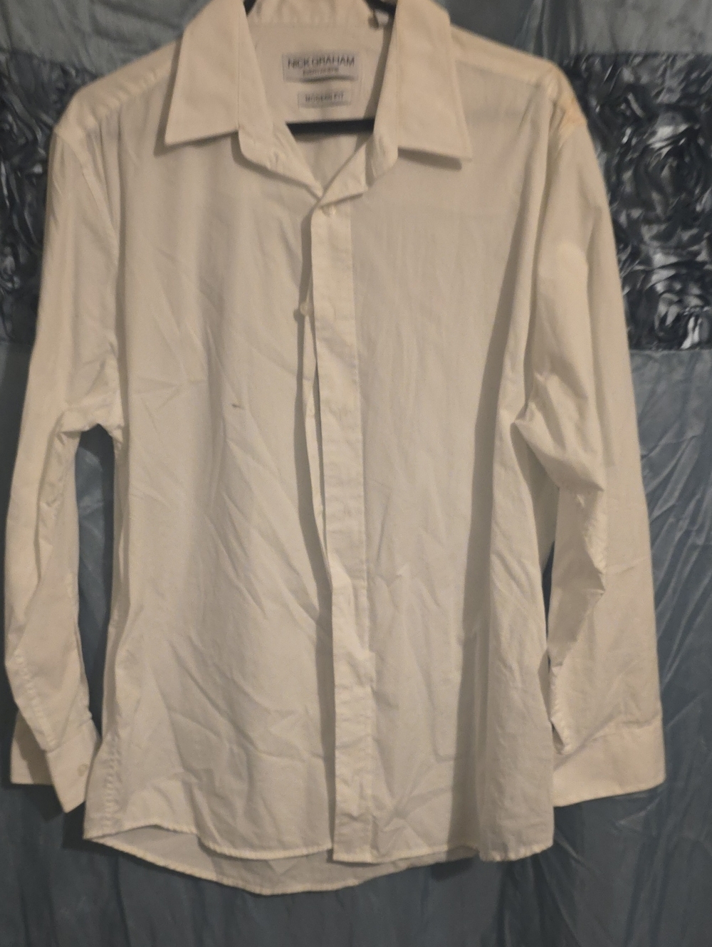 Nick Graham Men's Dress Shirt in White - Classic Button-Front